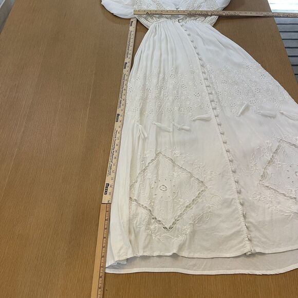 Women's Fillyboo Maternity Size XS Strawberry Fields Embroidered Maxi Dress - Picture 10 of 12